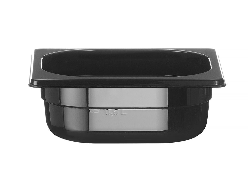 HENDI GN 1/6 behållare COOL, HENDI, COOL, GN 1/6, 1L, svart, 176x162x(H)65mm