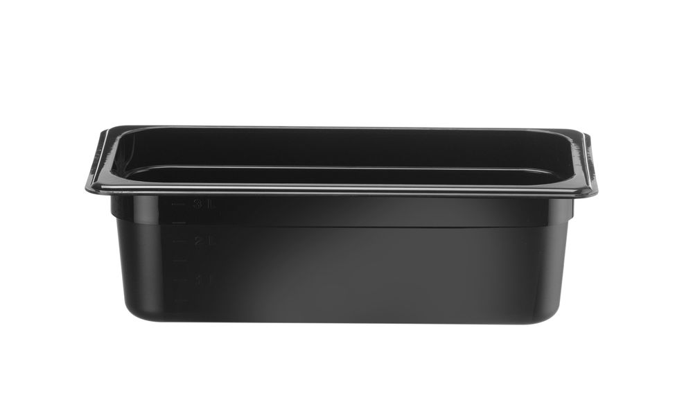 HENDI GN 1/3 behållare, HENDI, Kitchen Line, GN 1/3, 3,4L, svart, 325x175x(H)100mm