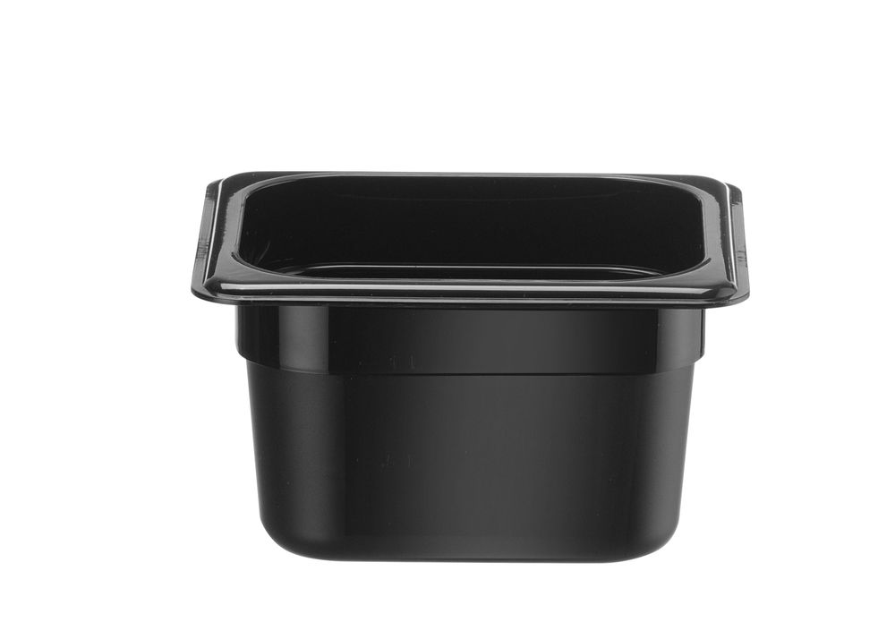 HENDI GN 1/6 behållare, HENDI, Kitchen Line, GN 1/6, 1,4L, svart, 175x160x(H)100mm