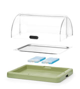 HENDI Roll top cooling display Duo UNIQ, HENDI, designed by Robert Bronwasser, Single, svart, 460x355x(H)220mm, rektangulär