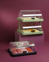 HENDI Roll top cooling display Duo UNIQ, HENDI, designed by Robert Bronwasser, Single, svart, 460x355x(H)220mm, rektangulär