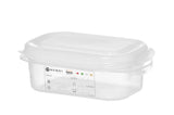 HENDI GN 1/9 behållare, polypropylene, HENDI, GN 1/9, 0,6L, Transparent, 176x108x(H)65mm, rektangulär