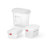 HENDI GN 1/9 behållare, polypropylene, HENDI, GN 1/9, 0,6L, Transparent, 176x108x(H)65mm, rektangulär