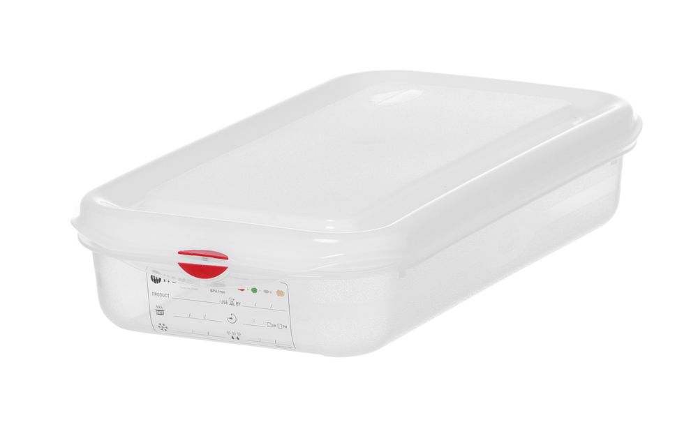 HENDI GN 1/3 behållare, polypropylene, HENDI, GN 1/3, 2,5L, Transparent, 325x176x(H)65mm, rektangulär