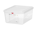 HENDI GN 1/2 behållare, polypropylene, HENDI, GN 1/2, 4L, Transparent, 325x265x(H)65mm, rektangulär