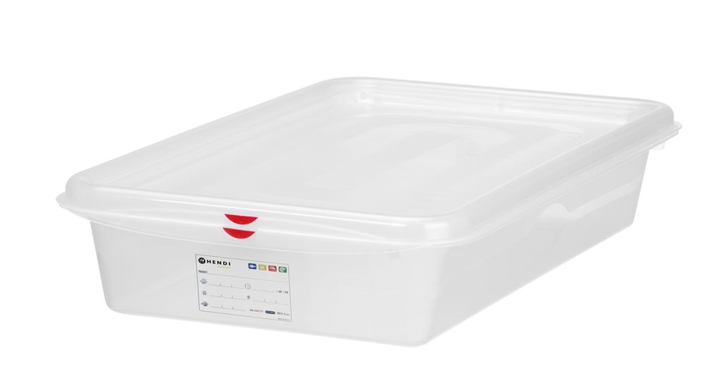 HENDI GN 2/3 behållare, polypropylene, HENDI, GN 2/3, 9L, Transparent, 354x325x(H)100mm, rektangulär