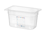 HENDI behållare GN 1/4 HACCP, HENDI, GN 1/4, 5,5L, Transparent, 265x162x(H)200mm