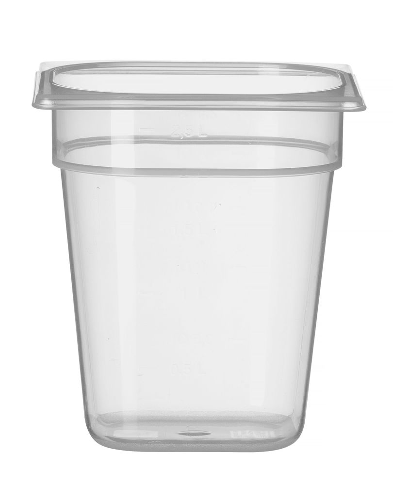 HENDI behållare GN 1/6 polypropylene, HENDI, Profi Line, GN 1/6, 2,5L, Transparent, 176x162x(H)200mm