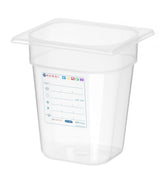 HENDI behållare GN 1/6 HACCP, HENDI, GN 1/6, 3,4L, Transparent, 176x162x(H)200mm