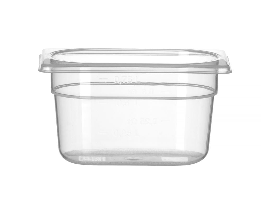 HENDI behållare GN 1/9 polypropylene, HENDI, Profi Line, 1,0, GN 1/9, 0,75L, Transparent, 176x108x(H)100mm