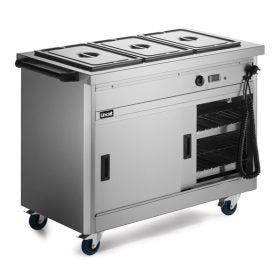 Lincat vattenbad med värmeskåp 3 x GN1 / 1 &ndash; 1205mm – P6B3