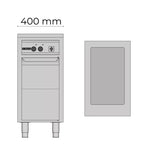 Allthermo Vattenbadsvärmeri GN 1/1-200 med 1 dörr – VB-400/1