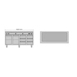 Allthermo Vattenbadsvärmeri 4xGN 1/1-200 med 2 dörrar och 6 draglådor – VB-1600/3/W