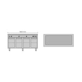 Allthermo Vattenbadsvärmeri 4xGN 1/1-200 med 4 dörrar – VB-1600/1/W