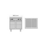 Allthermo Vattenbadsvärmeri 2xGN 1/1-200 med 2 dörrar – VB-800/1/D
