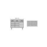 Allthermo Vattenbadsvärmeri 3xGN 1/1-200 med 1 dörr och 6 draglådor – VB-1200/3/D