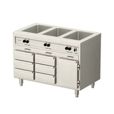 Allthermo Vattenbadsvärmeri 3xGN 1/1-200 med 1 dörr och 6 draglådor – VB-1200/3/D
