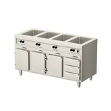 Allthermo Vattenbadsvärmeri 4xGN 1/1-200 med 3 dörrar och 3 draglådor – VB-1600/2/D