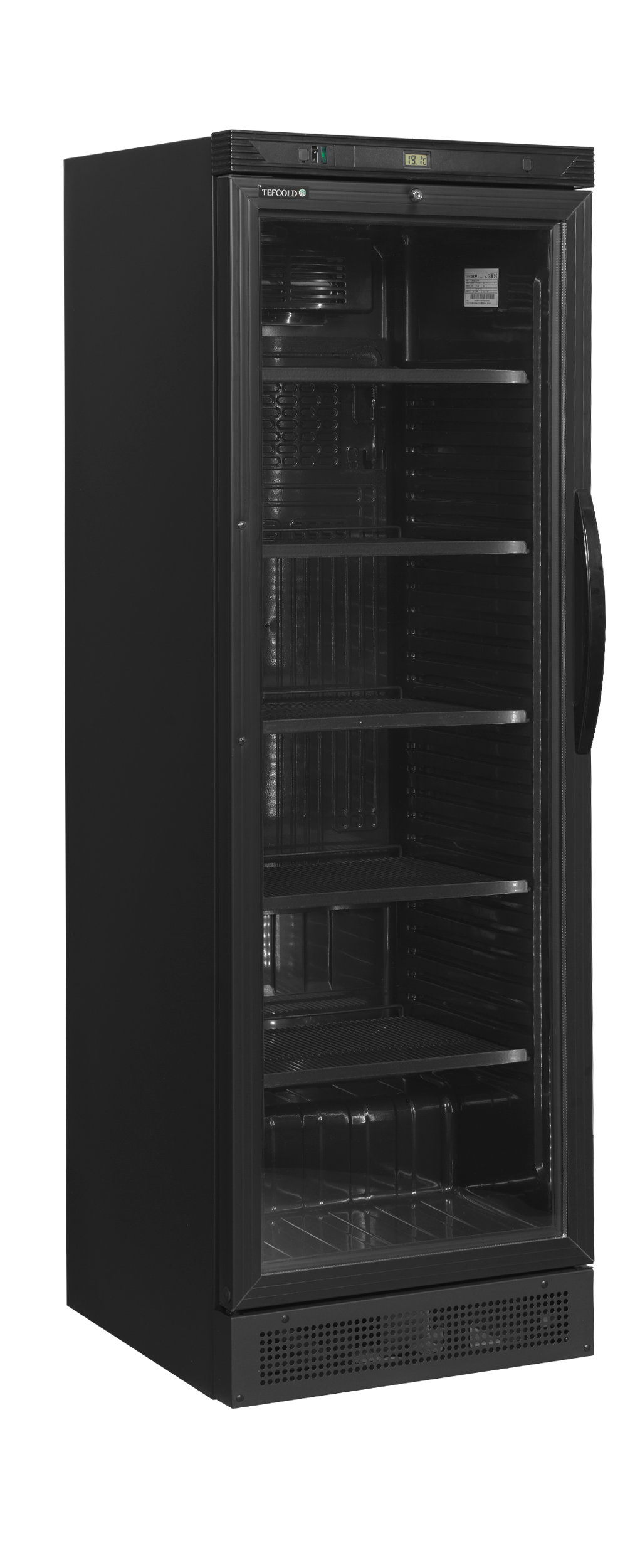 TEFCOLD Flaskkyl, vänsterhängd dörr – CEV425 BLACK L/H 1