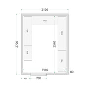 TEFCOLD Kylrumspaneler 80 mm – CR 210x270x220 1