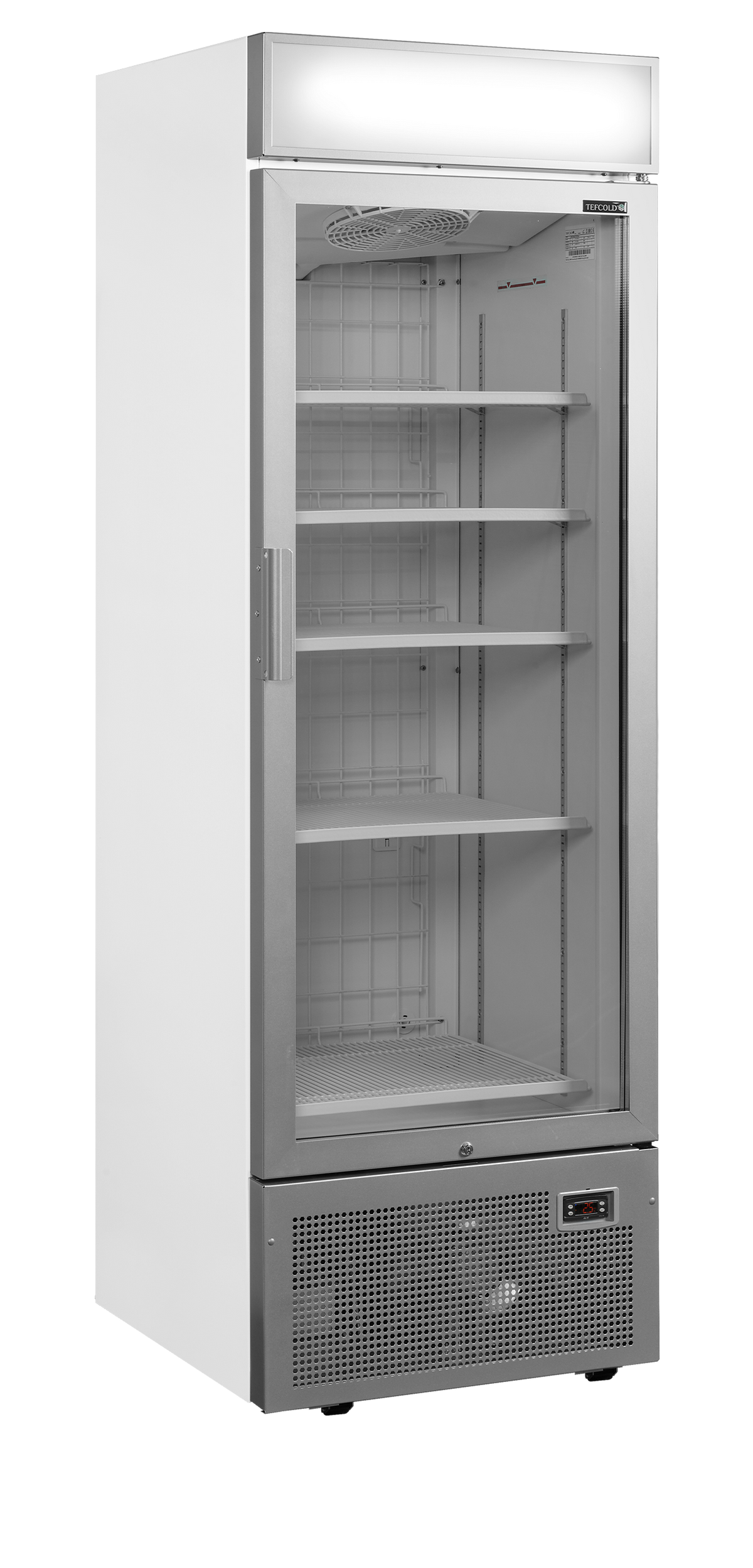 TEFCOLD Displayfrysar – UFSC1450GCP NF Silver 1