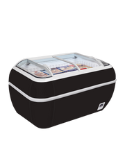 TEFCOLD Svart frysbox stormarknad – TWIN HEAD B-F 1