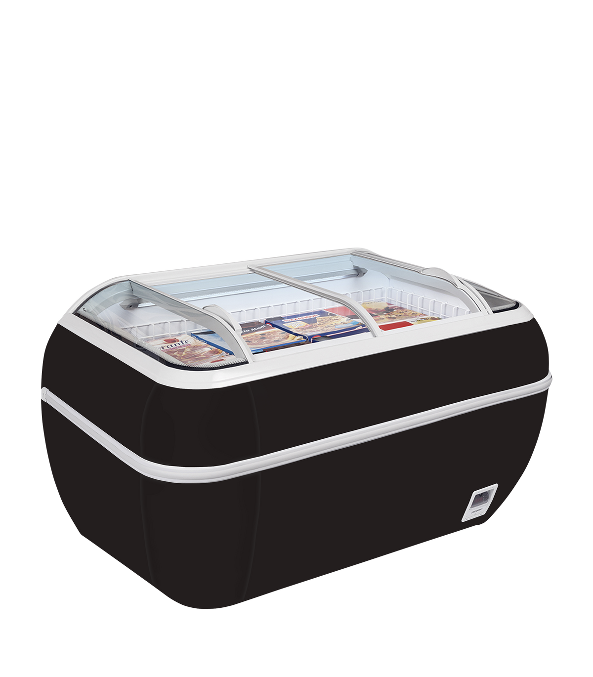 TEFCOLD Svart kyl-/frysbox stormarknad – TWIN HEAD B-CF 1