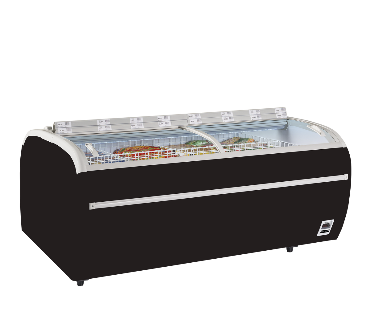 TEFCOLD Svart frysbox stormarknad – TWIN 220B-F 1