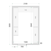 TEFCOLD Kylrumspaneler 80 mm – CR 210x300x220 1