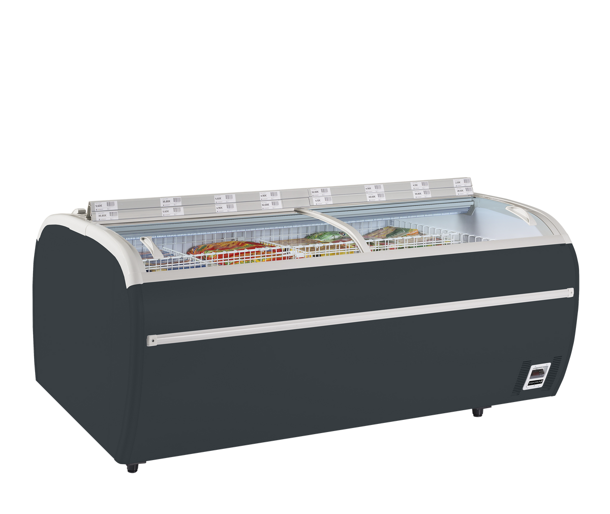TEFCOLD Antracit frysbox stormarknad – TWIN 220A-F 1