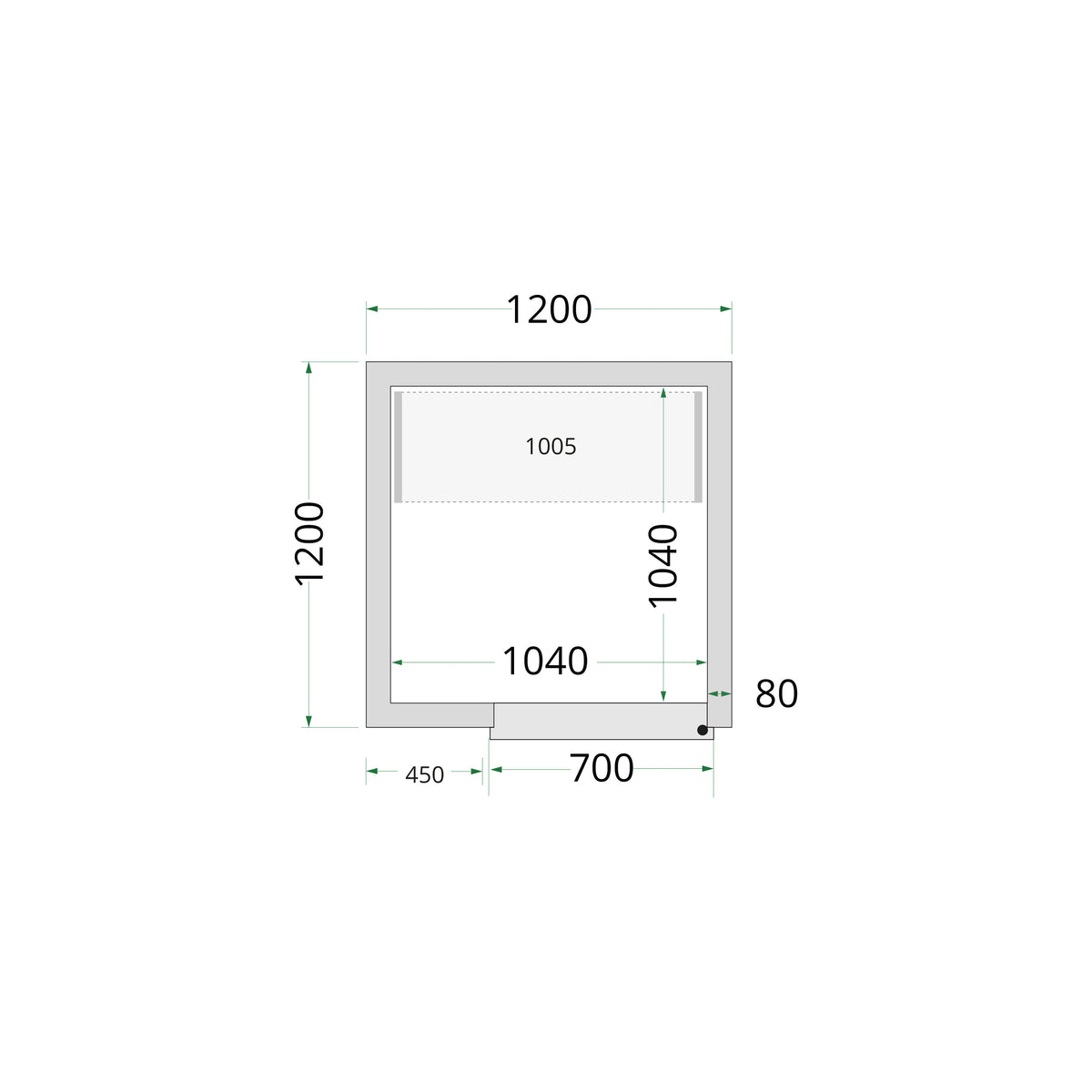 TEFCOLD Kylrumspaneler 80 mm – CR 120x120x220 1