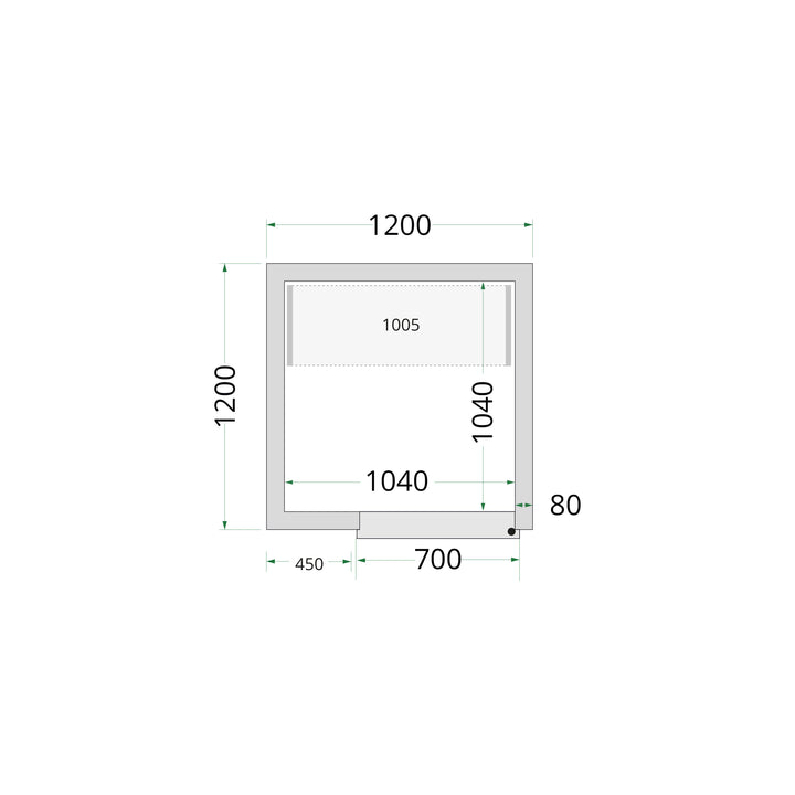 TEFCOLD Kylrumspaneler 80 mm – CR 120x120x220 1