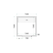 TEFCOLD Kylrumspaneler 80 mm – CR 150x150x220 1
