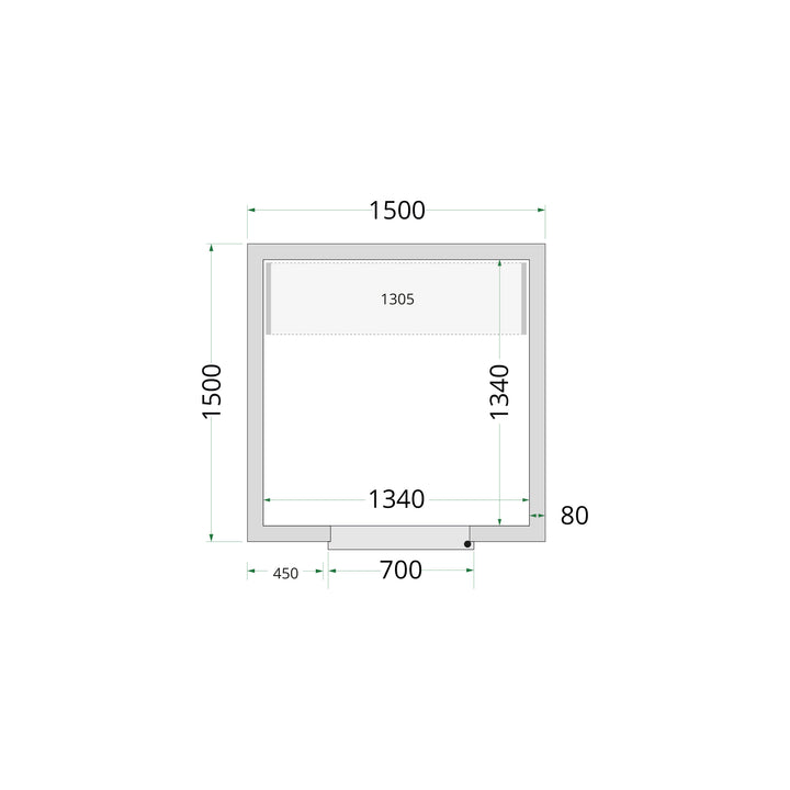 TEFCOLD Kylrumspaneler 80 mm – CR 150x150x220 1