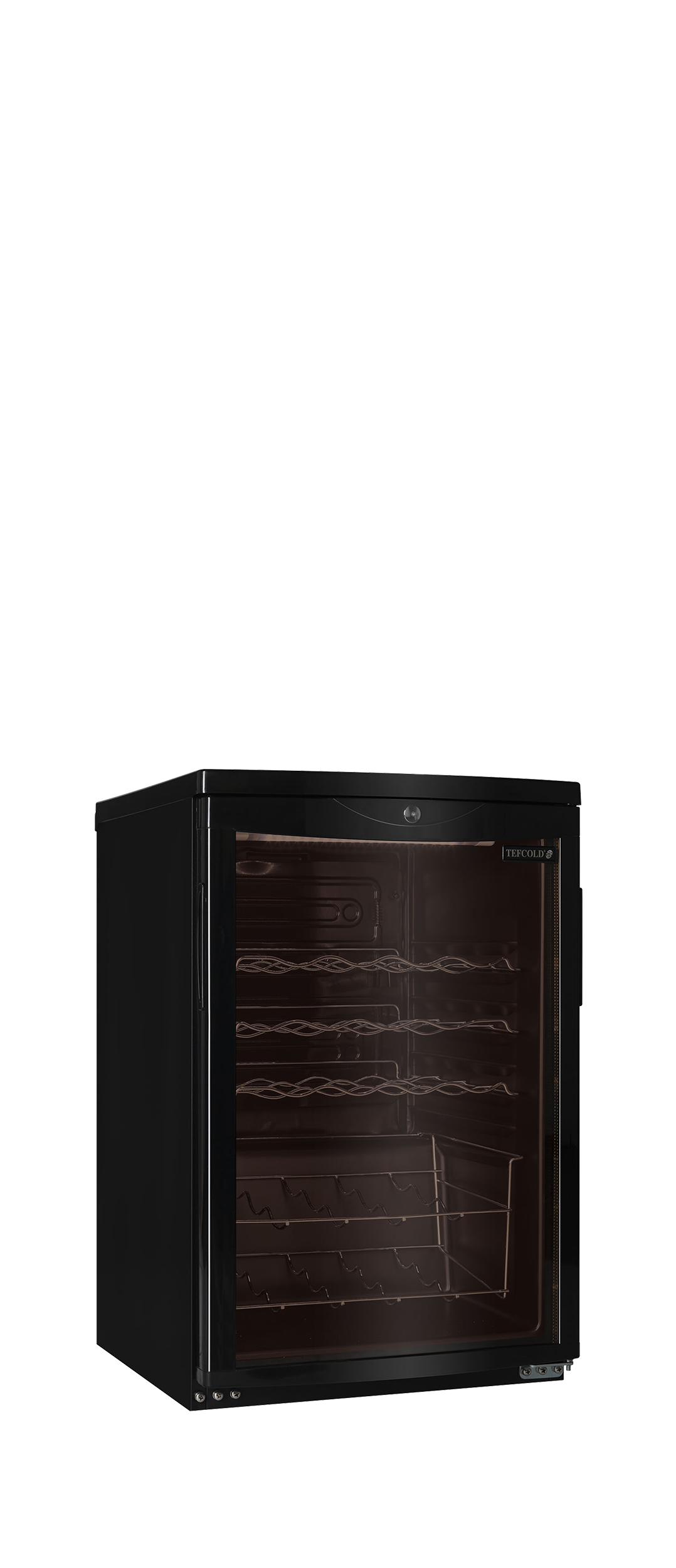 TEFCOLD Svart vinkylare under disk – SC85 BLACK 1