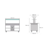 Allthermo Salladsbuffé 1430 mm – KBS-120-A