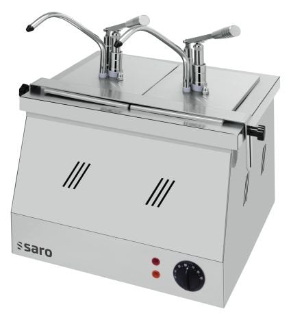 Saro Bain Marie 2 x 1/4 och 2 x 1/6 med pumpmunstycke modell BM-0214