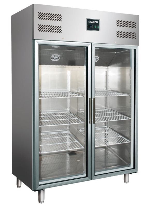 Saro kylskåp med glasdörrar – 2/1 GN modell GN 1200 TNG