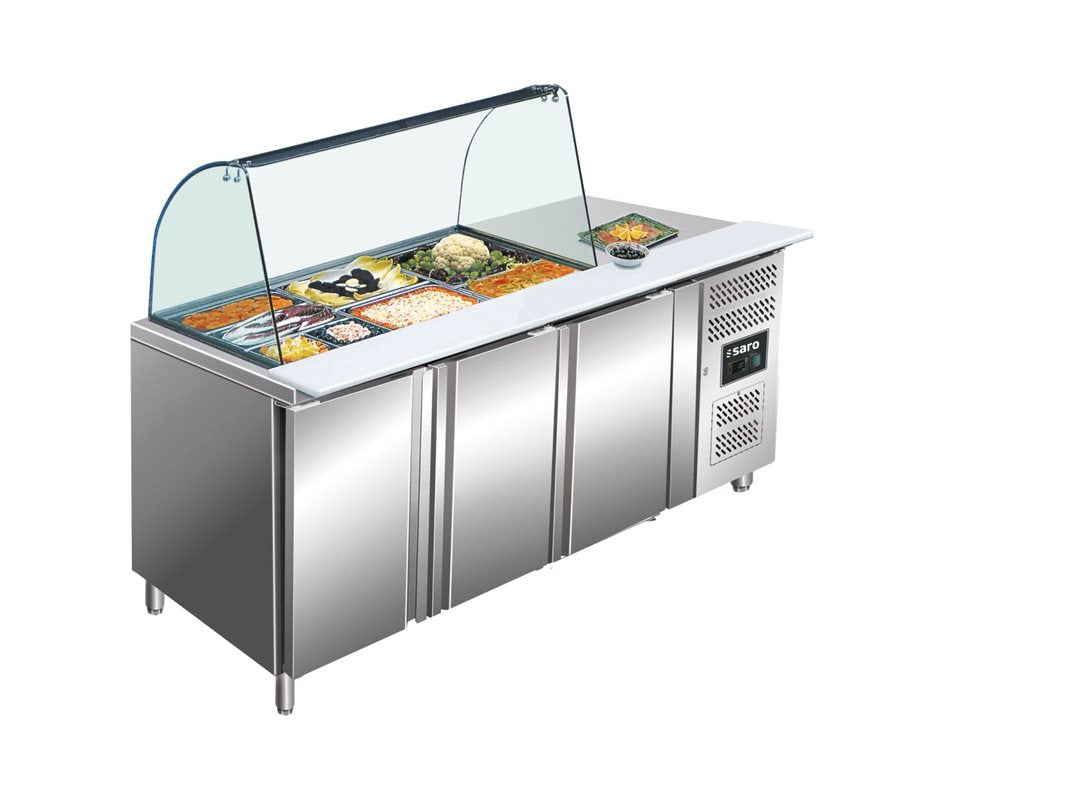 Saro Salladskyl med Glastop, GN 3100 TNS
