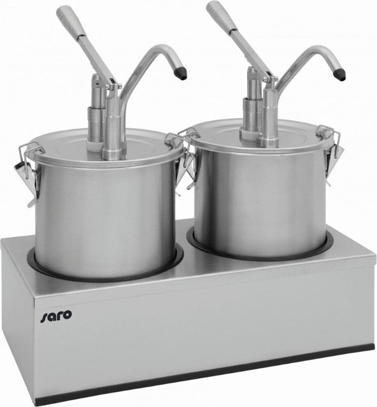 Saro Såsdispenser 2x4,5 L, Rostfritt stål, Justerbar dosering