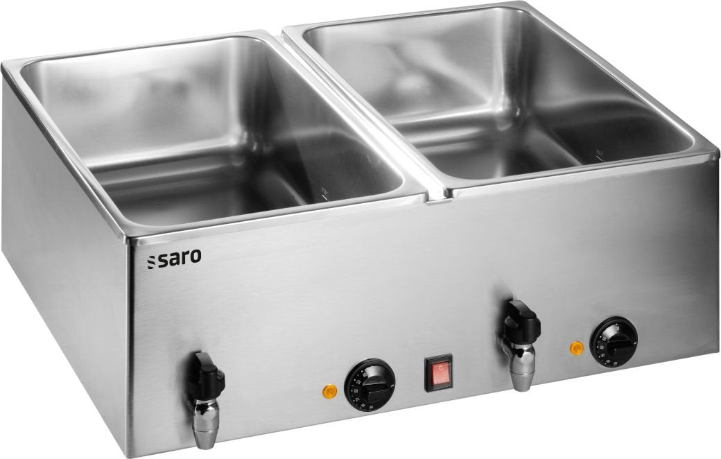 Saro Vattenbad med Tappkran, 2 x GN 1/1