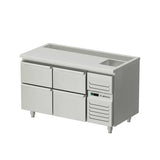 Allthermo Barkylbänk med 4 draglåda – BKBF-140-A