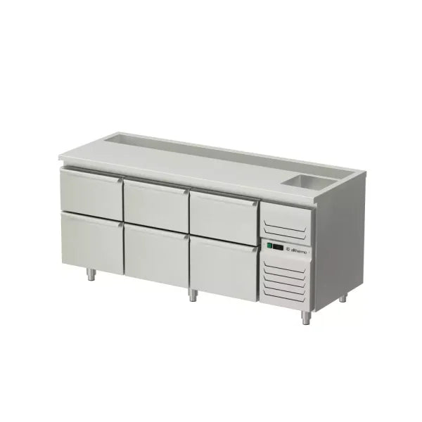 Allthermo Barkylbänk med 6 draglåda – BKBF-190-A