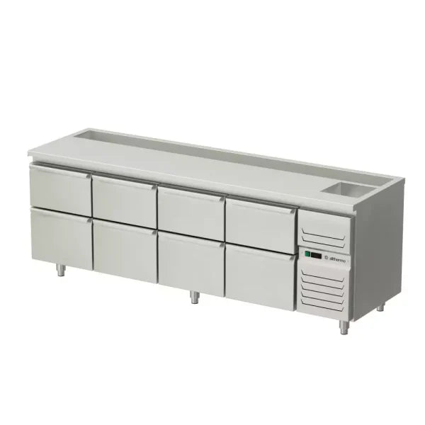 Allthermo Barkylbänk med 8 draglåda – BKBF-240-A