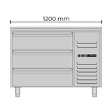 Allthermo kylbänk med 3 draglådor GN 1/1 – KHT-120-A
