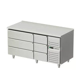Allthermo kylbänk med 6 draglådor GN 1/1 – KHT-160-A-6