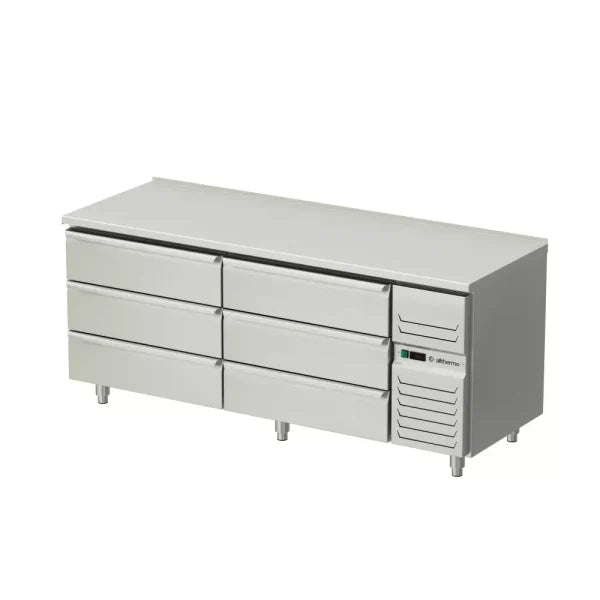 Allthermo kylbänk med 6 draglådor GN 1/1 – KHT-200-A-3-3