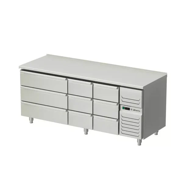 Allthermo kylbänk med 9 draglådor GN 1/1 – KHT-200-A-6