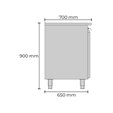 Allthermo kylbänk med 3 dörrar GN 1/1 – KB-170-A-GN