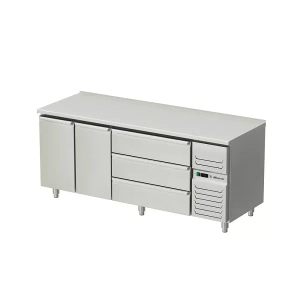 Allthermo Kylbänk med 2 dörrar och 3 draglådor – KHT2-200-A-3
